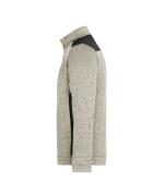 Unisex Men's Knitted Workwear Fleece Half-Zip - STRONG - Stone-melange/black 8538