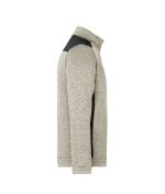 Unisex Men's Knitted Workwear Fleece Half-Zip - STRONG - Stone-melange/black 8538
