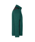 Unisex Men's Knitted Workwear Fleece Half-Zip - STRONG - Dark-green-melange/black 8538