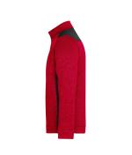 Unisex Men's Knitted Workwear Fleece Half-Zip - STRONG - Red-melange/black 8538