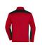 Unisex Men's Knitted Workwear Fleece Half-Zip - STRONG - Red-melange/black 8538