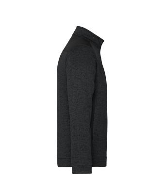 Unisex Men's Knitted Workwear Fleece Half-Zip - STRONG - Black/black 8538