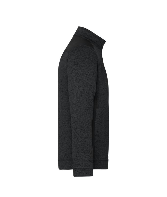 Unisex Men's Knitted Workwear Fleece Half-Zip - STRONG - Black/black 8538