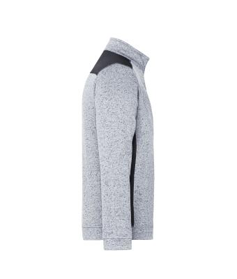 Unisex Men's Knitted Workwear Fleece Half-Zip - STRONG - White-melange/carbon 8538