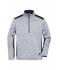 Unisex Men's Knitted Workwear Fleece Half-Zip - STRONG - White-melange/carbon 8538