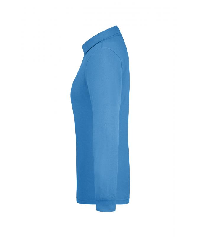 Damen Ladies' Workwear Polo Pocket Longsleeve Aqua 8539