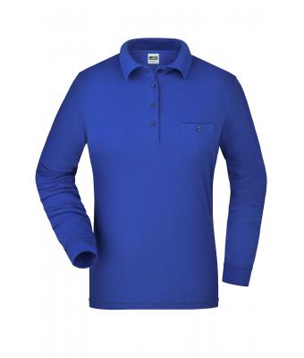 Damen Ladies' Workwear Polo Pocket Longsleeve Royal 8539