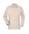 Damen Ladies' Workwear Polo Pocket Longsleeve Stone 8539