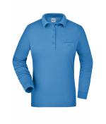 Ladies Ladies' Workwear Polo Pocket Longsleeve Aqua 8539