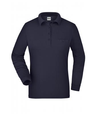 Ladies Ladies' Workwear Polo Pocket Longsleeve Navy 8539