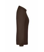 Damen Ladies' Workwear Polo Pocket Longsleeve Brown 8539