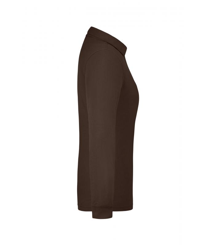 Damen Ladies' Workwear Polo Pocket Longsleeve Brown 8539