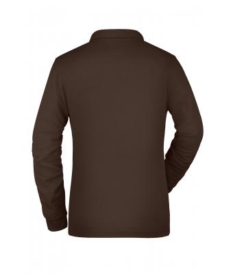 Damen Ladies' Workwear Polo Pocket Longsleeve Brown 8539