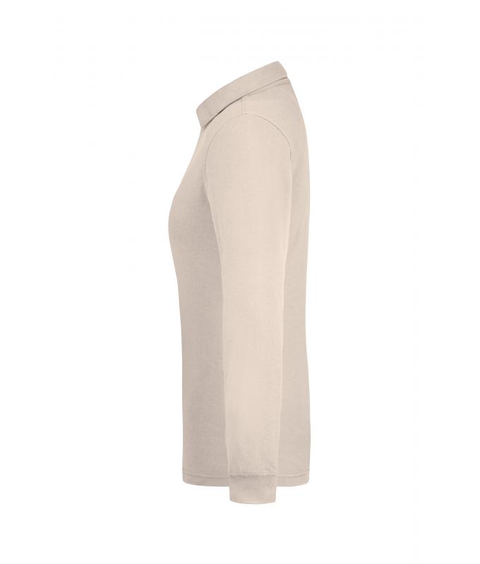 Damen Ladies' Workwear Polo Pocket Longsleeve Stone 8539