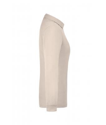 Damen Ladies' Workwear Polo Pocket Longsleeve Stone 8539
