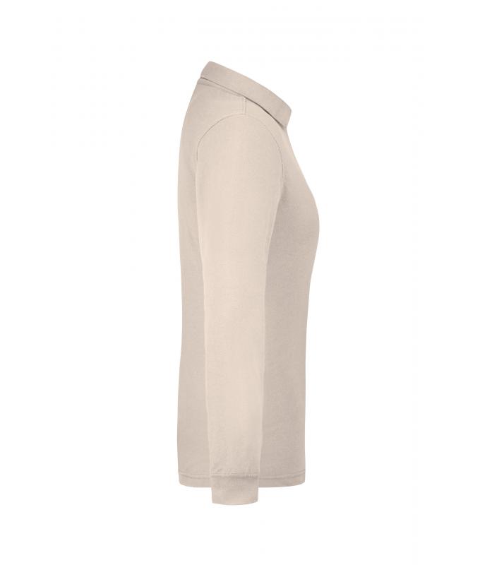 Damen Ladies' Workwear Polo Pocket Longsleeve Stone 8539