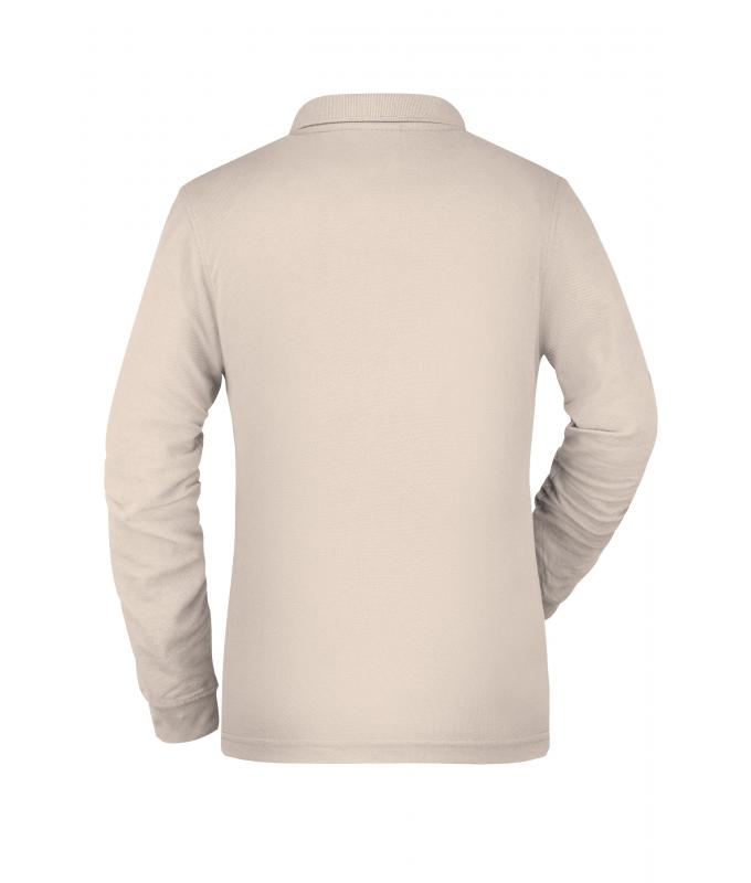 Damen Ladies' Workwear Polo Pocket Longsleeve Stone 8539