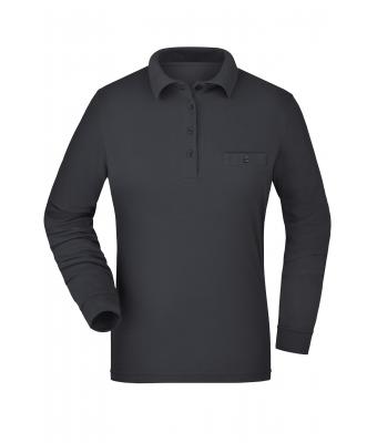 Damen Ladies' Workwear Polo Pocket Longsleeve Carbon 8539