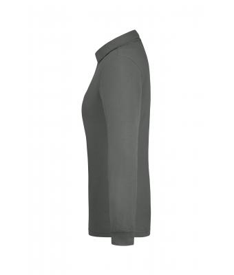 Damen Ladies' Workwear Polo Pocket Longsleeve Dark-grey 8539