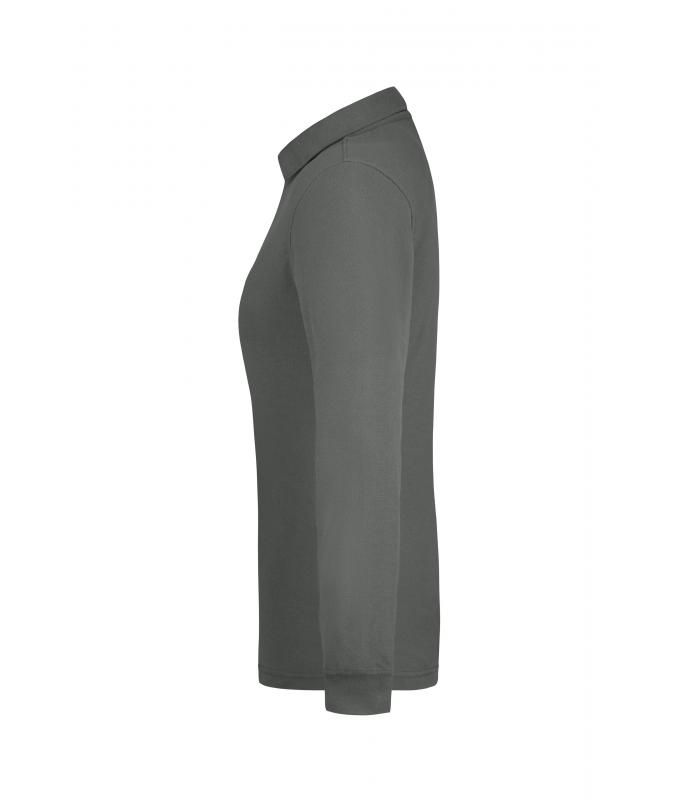 Damen Ladies' Workwear Polo Pocket Longsleeve Dark-grey 8539