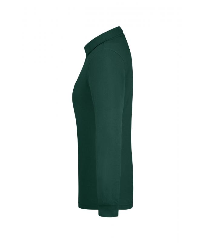 Damen Ladies' Workwear Polo Pocket Longsleeve Dark-green 8539