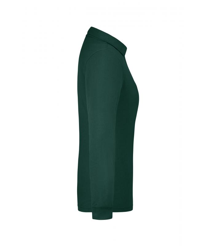 Damen Ladies' Workwear Polo Pocket Longsleeve Dark-green 8539