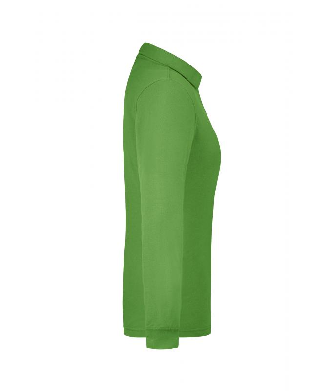 Damen Ladies' Workwear Polo Pocket Longsleeve Lime-green 8539