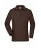 Damen Ladies' Workwear Polo Pocket Longsleeve Brown 8539