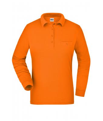 Damen Ladies' Workwear Polo Pocket Longsleeve Orange 8539