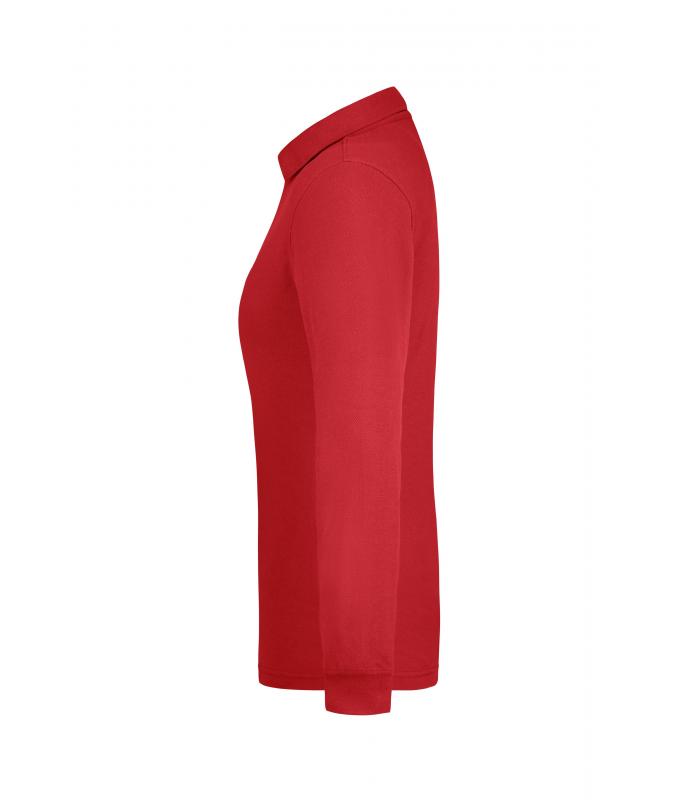 Damen Ladies' Workwear Polo Pocket Longsleeve Red 8539