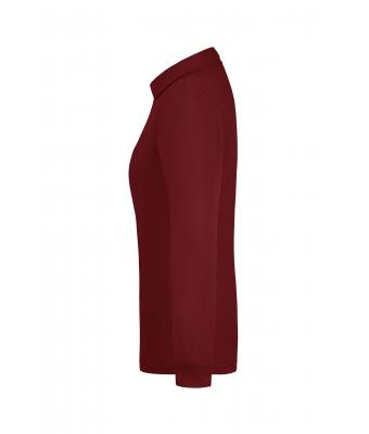 Damen Ladies' Workwear Polo Pocket Longsleeve Wine 8539