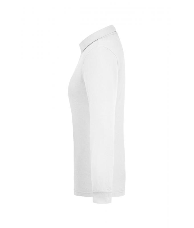 Damen Ladies' Workwear Polo Pocket Longsleeve White 8539