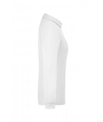 Damen Ladies' Workwear Polo Pocket Longsleeve White 8539