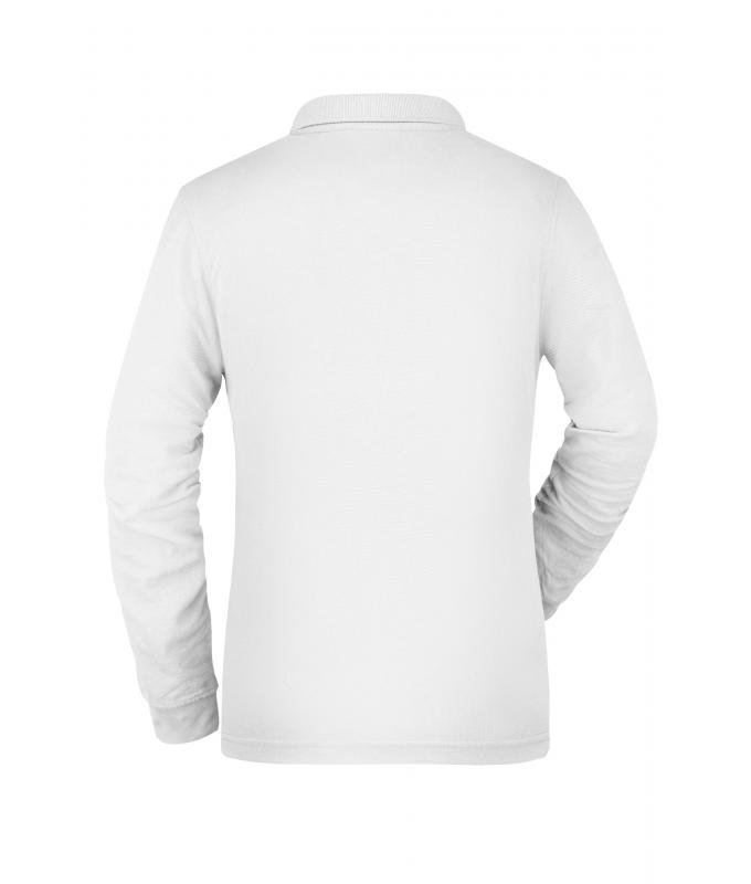Damen Ladies' Workwear Polo Pocket Longsleeve White 8539