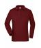 Damen Ladies' Workwear Polo Pocket Longsleeve Wine 8539