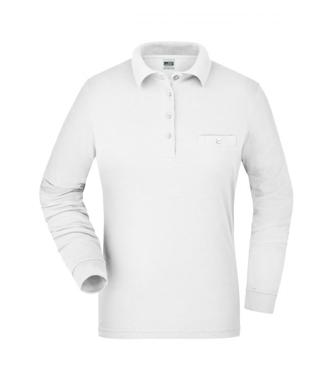 Ladies Ladies' Workwear Polo Pocket Longsleeve White 8539