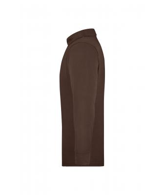 Herren Men's Workwear Polo Pocket Longsleeve Brown 8540