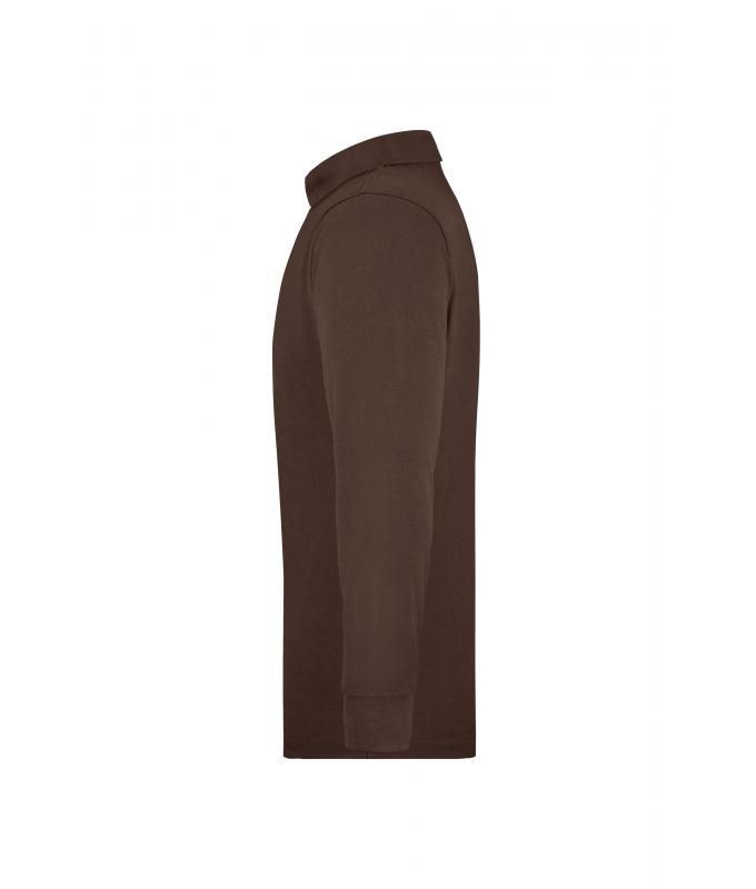 Herren Men's Workwear Polo Pocket Longsleeve Brown 8540