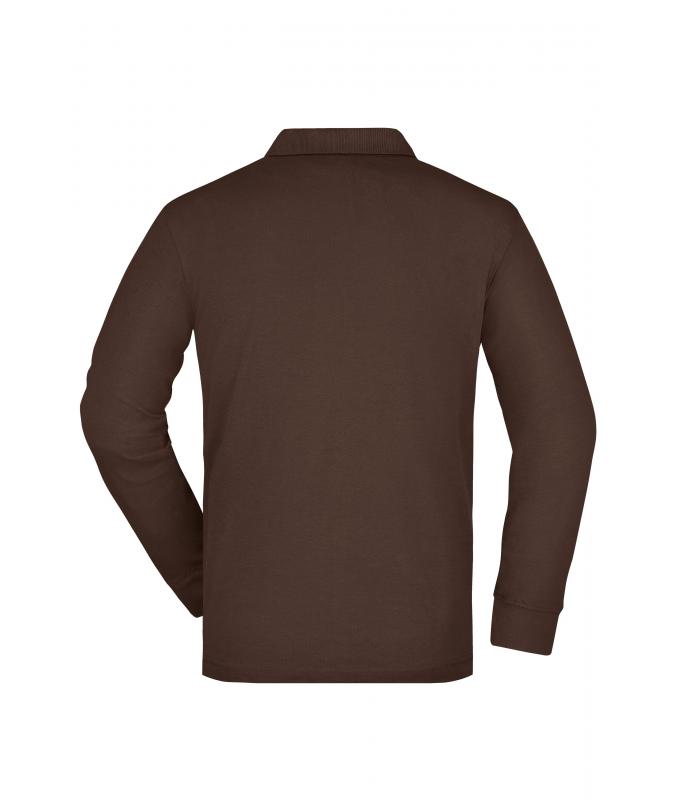 Herren Men's Workwear Polo Pocket Longsleeve Brown 8540
