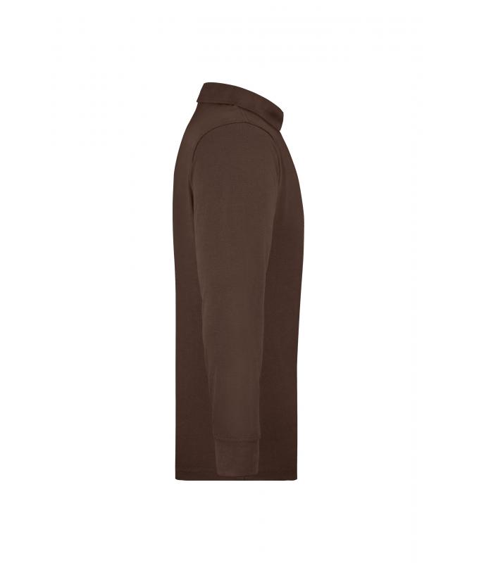 Men Men's Workwear Polo Pocket Longsleeve Brown 8540