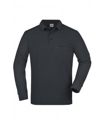 Herren Men's Workwear Polo Pocket Longsleeve Carbon 8540
