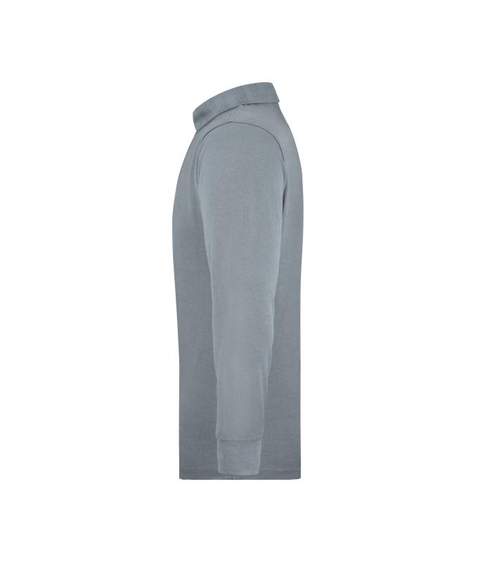 Herren Men's Workwear Polo Pocket Longsleeve Grey-heather 8540