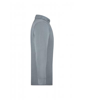 Herren Men's Workwear Polo Pocket Longsleeve Grey-heather 8540