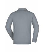 Herren Men's Workwear Polo Pocket Longsleeve Grey-heather 8540