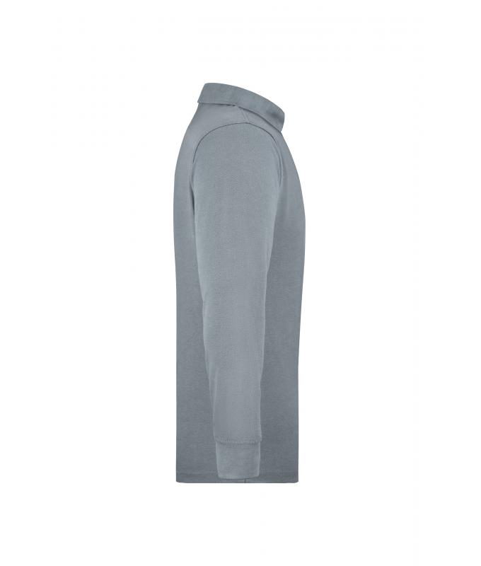 Men Men's Workwear Polo Pocket Longsleeve Grey-heather 8540