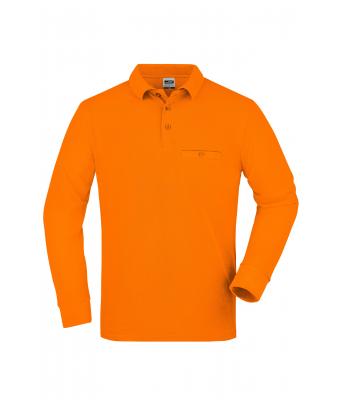 Men Men's Workwear Polo Pocket Longsleeve Orange 8540