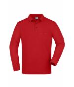 Men Men's Workwear Polo Pocket Longsleeve Red 8540