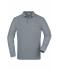 Herren Men's Workwear Polo Pocket Longsleeve Grey-heather 8540