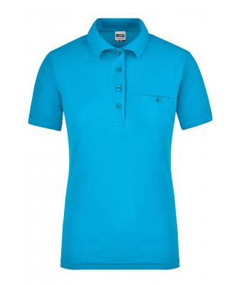 Ladies Ladies' Workwear Polo Pocket Turquoise 8541