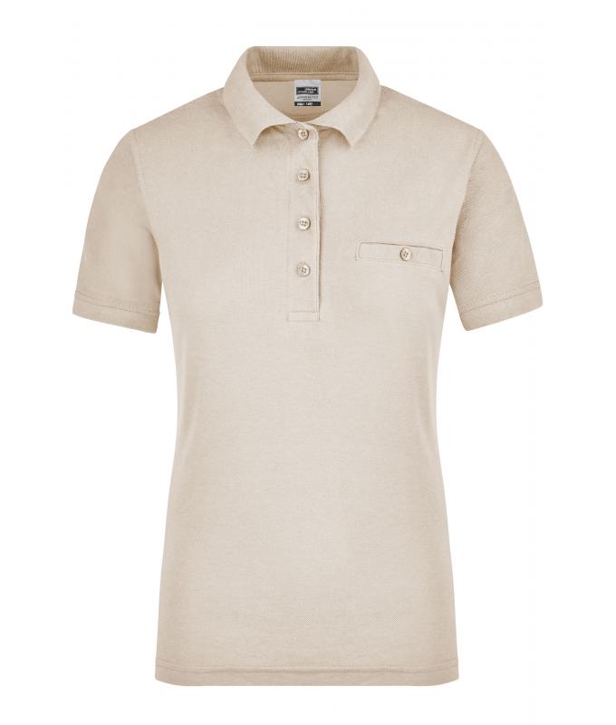 Damen Ladies' Workwear Polo Pocket Stone 8541